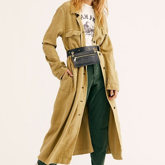 Free People Jackets & Blazers - Free People Rainz Duster Marsh Green Small NWT